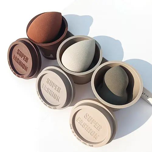 beauty  cosmetic blender customize make up sponge private label latex free coffee cup makeup sponge