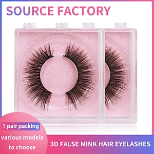 False eyelashes square box oem custom false eyelashes natural handmade faux mink false eyelashes