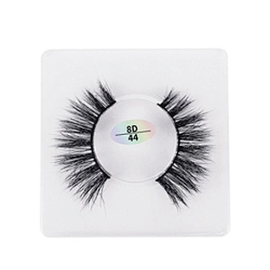 Wholesale 8D mink hair false eyelashes square  box slender thick eyelashes flat mink false eyelashes