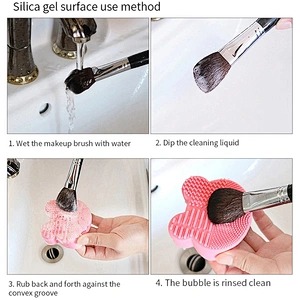 Silicone Eye shadow Sponge Cleaner Dry or Wet Use Quick Clean Silicone Make up cleaner Box Make up tool Brush Cleaner