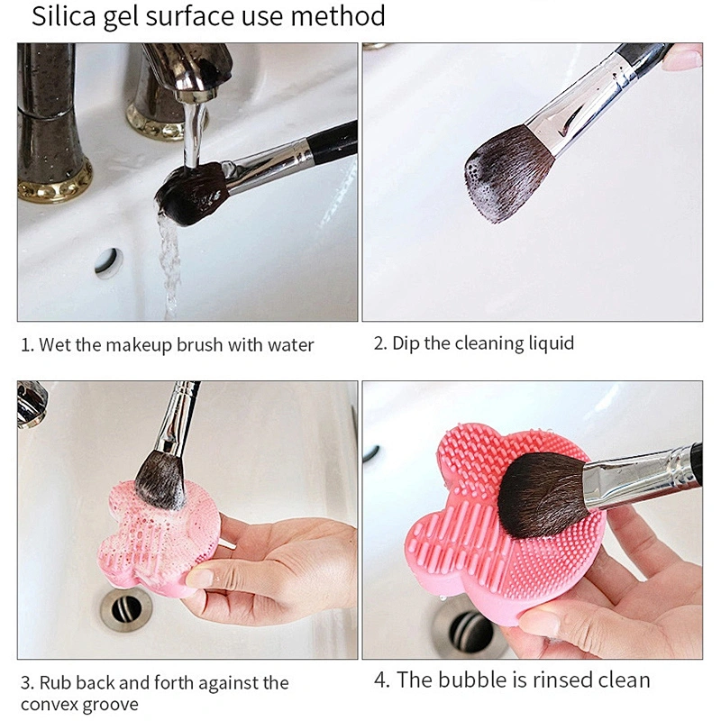 Silicone Eye shadow Sponge Cleaner Dry or Wet Use Quick Clean Silicone Make up cleaner Box Make up tool Brush Cleaner