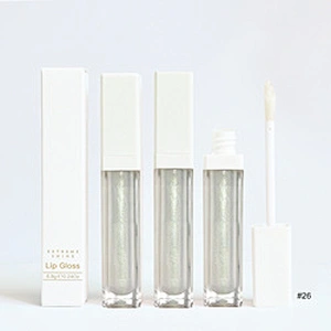 No brand cosmetic private label vegan high pigment glossy shiny customized your own label  12 colors glitter lipgloss