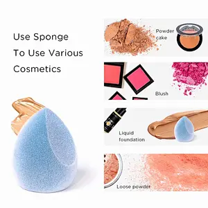 latex free makeup sponge velvet mirco fiber Beveled Teardrop MicrofiberVelvet Beauty Sponge Blender