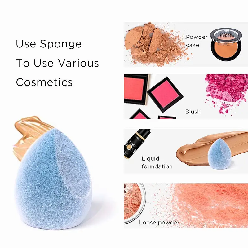 latex free makeup sponge velvet mirco fiber Beveled Teardrop MicrofiberVelvet Beauty Sponge Blender