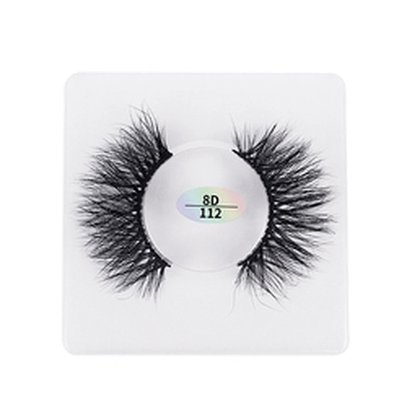 8D mink hair false eyelashes square  box slender thick eyelashes best seller mink false eyelashes