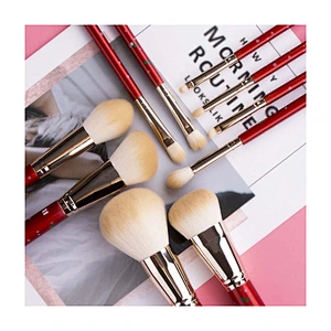 Christmas Red Hair Vegan Private label Makeup Brush Set Professional