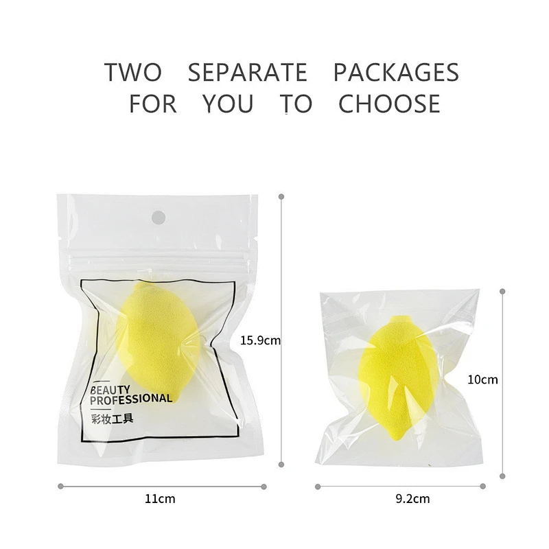 Latex free Soft blender beauty lemon strawberry avocado orange fruit shape make up powder puff private label makeup sponge