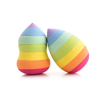 Rainbow sponge low moq super flexible colorful  good quality sponge makeup blender