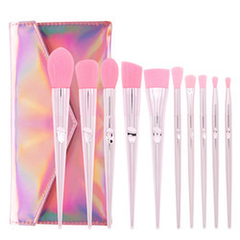 Free sample wholesale private logo fashion bling cosmetic rose gold custom makeup brushes set