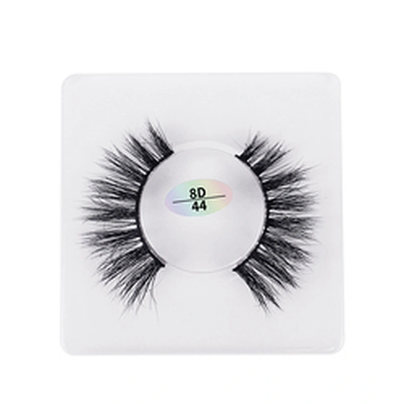 8D mink hair false eyelashes square  box slender thick eyelashes best seller mink false eyelashes