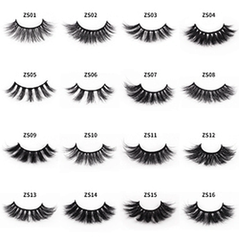 New styles mink hair false eyelashes diamond gift box slender thick eyelashes best seller mink false eyelashes
