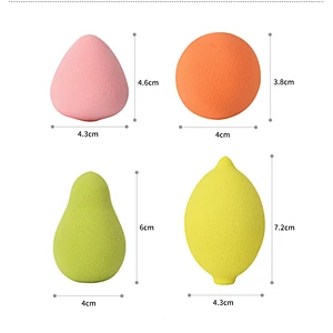 Latex free fruit shape make up powder puff Soft blender beauty private label makeup sponge