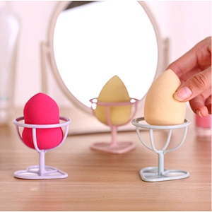 Cosmetic plastic display stand beauty sponge holder drying blender silicone makeup sponge holder