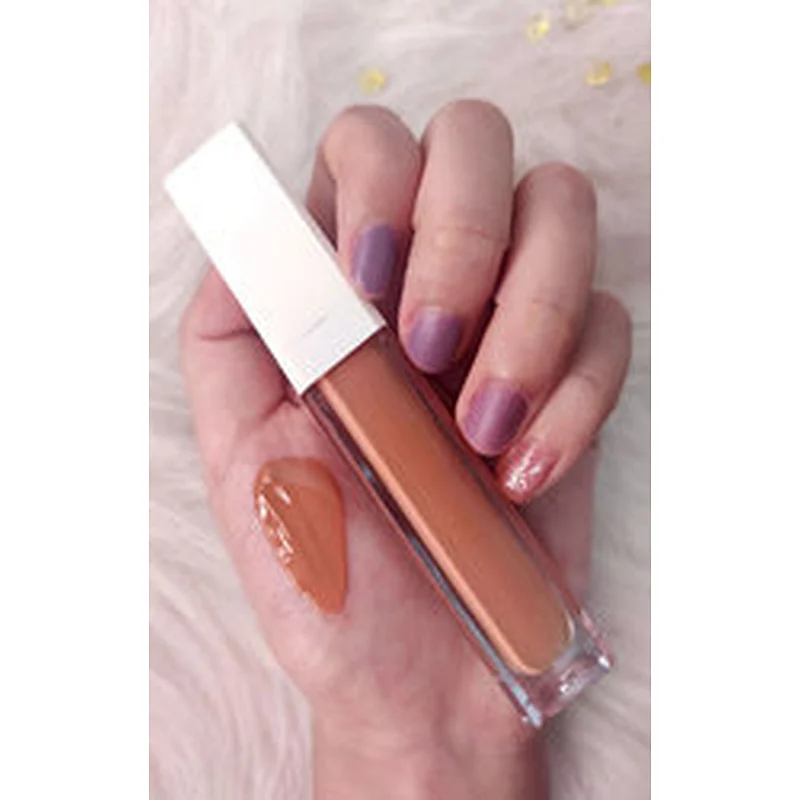 No brand cosmetic private label vegan high pigment glossy shiny customized your own label  12 colors glitter lipgloss