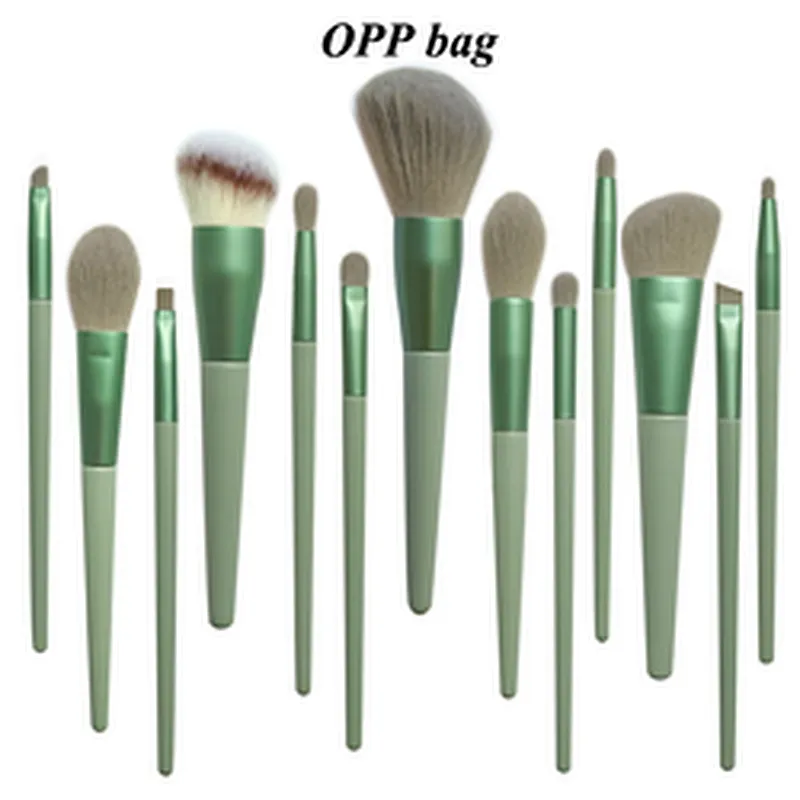 Hot Wood Premium handle 13pcs Vegan Makeup Brush Set Private Label cosmetic brushes