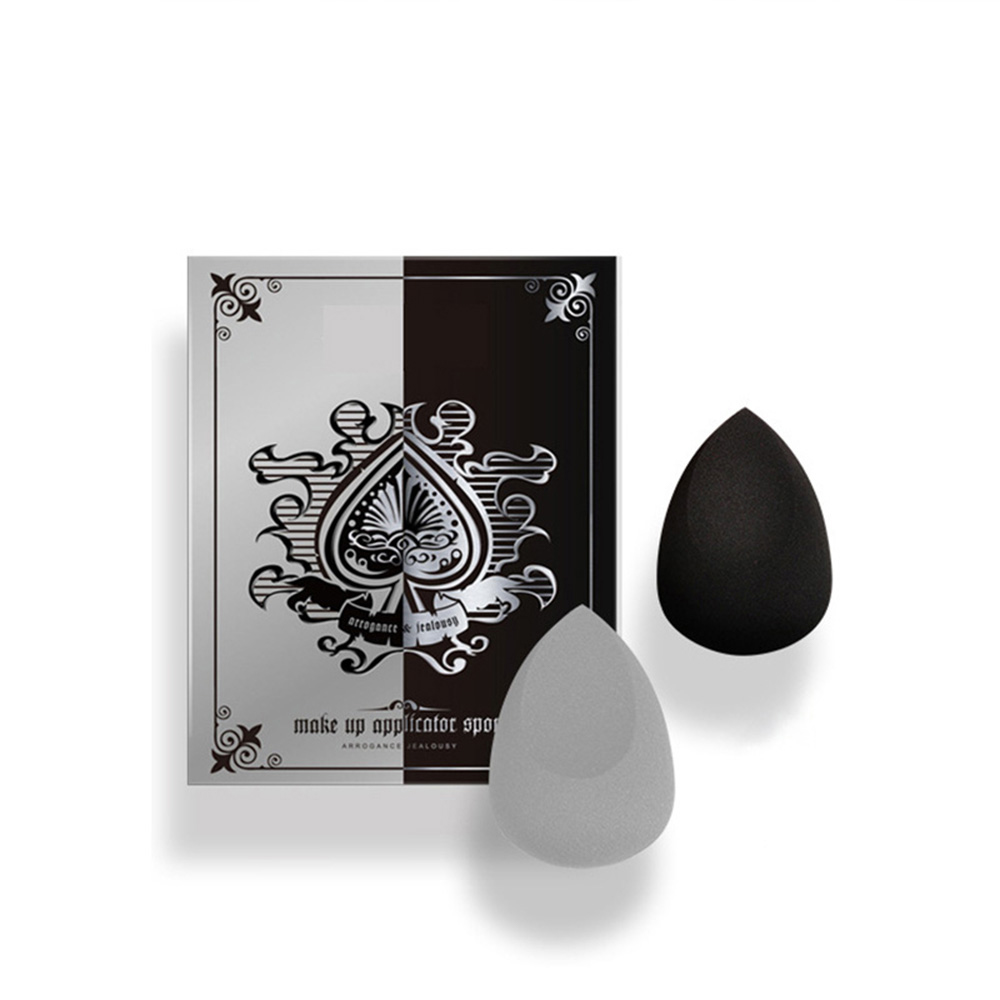 Factory wholesale microfiber makeup sponge set latex free black make up blender beauty sponge