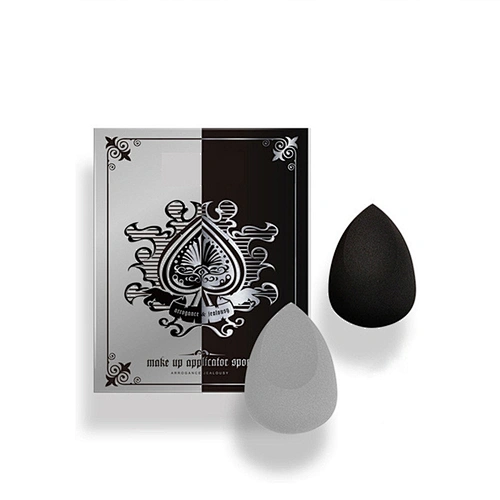 Factory wholesale microfiber makeup sponge set latex free black make up blender beauty sponge