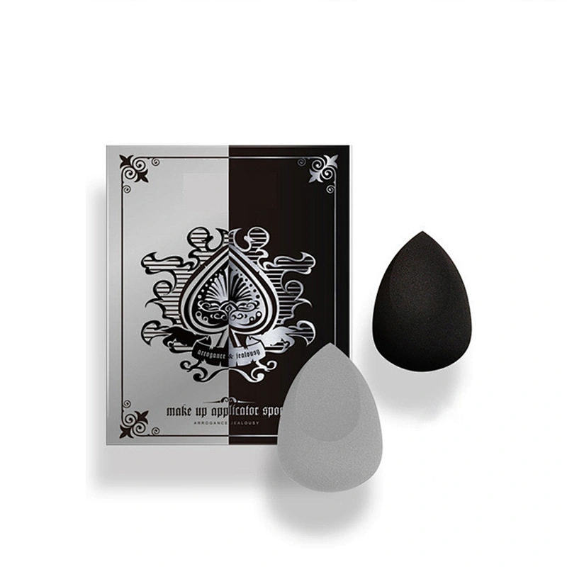 Factory wholesale microfiber makeup sponge set latex free black make up blender beauty sponge