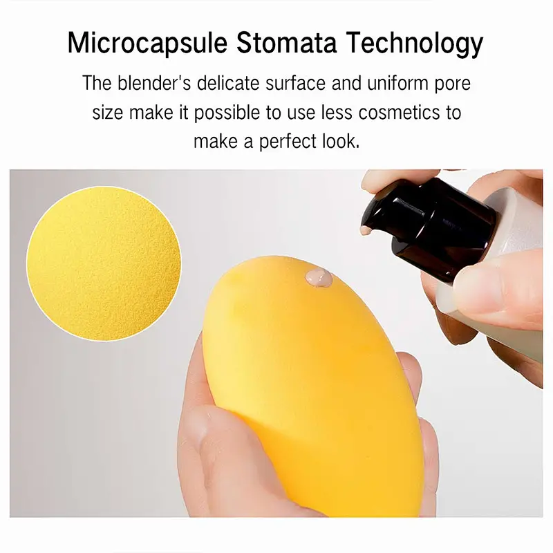 Latex Free  Mango power puff  Foundation Soft Beauty Blending Puff Makeup Sponge