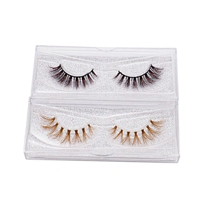 Factory price false eyelashes soft color cos eyelashes 9D dazzle colorful mink false eyelashes