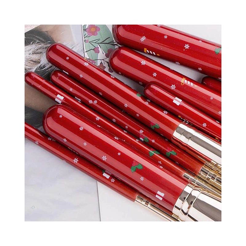 Makeup brush set logo synthetic hair make up brush set vegan cosmetic brushes
