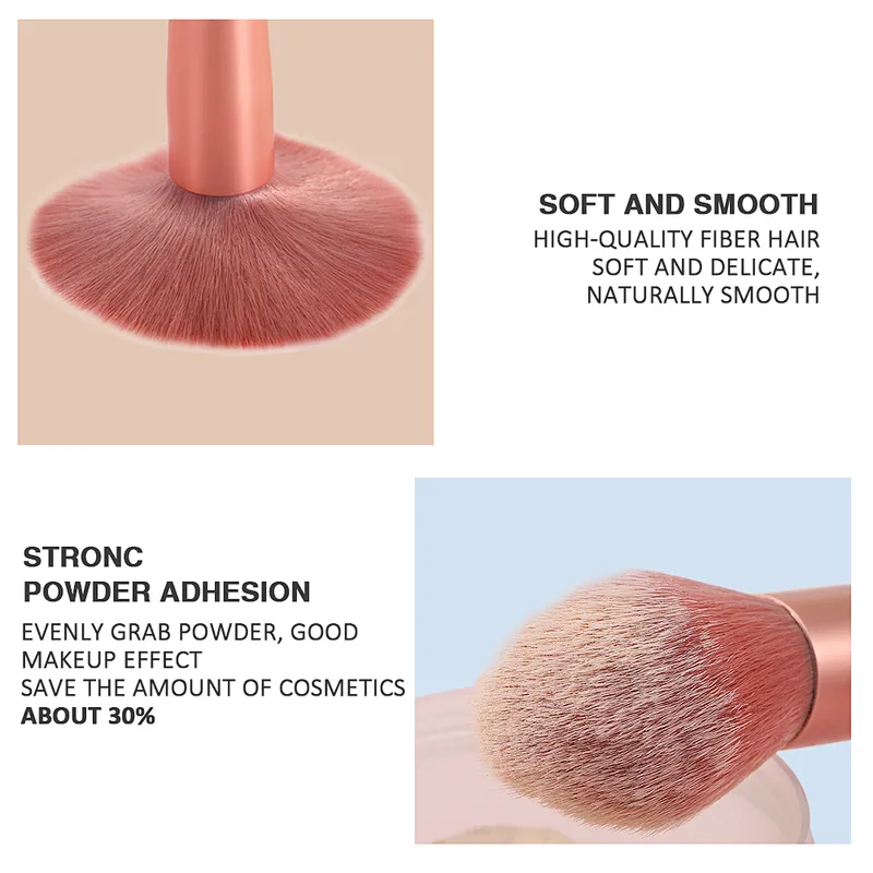 Professional Vegan Soft hair silicone 8pcs Makeup Brush Set Private Label brush make up