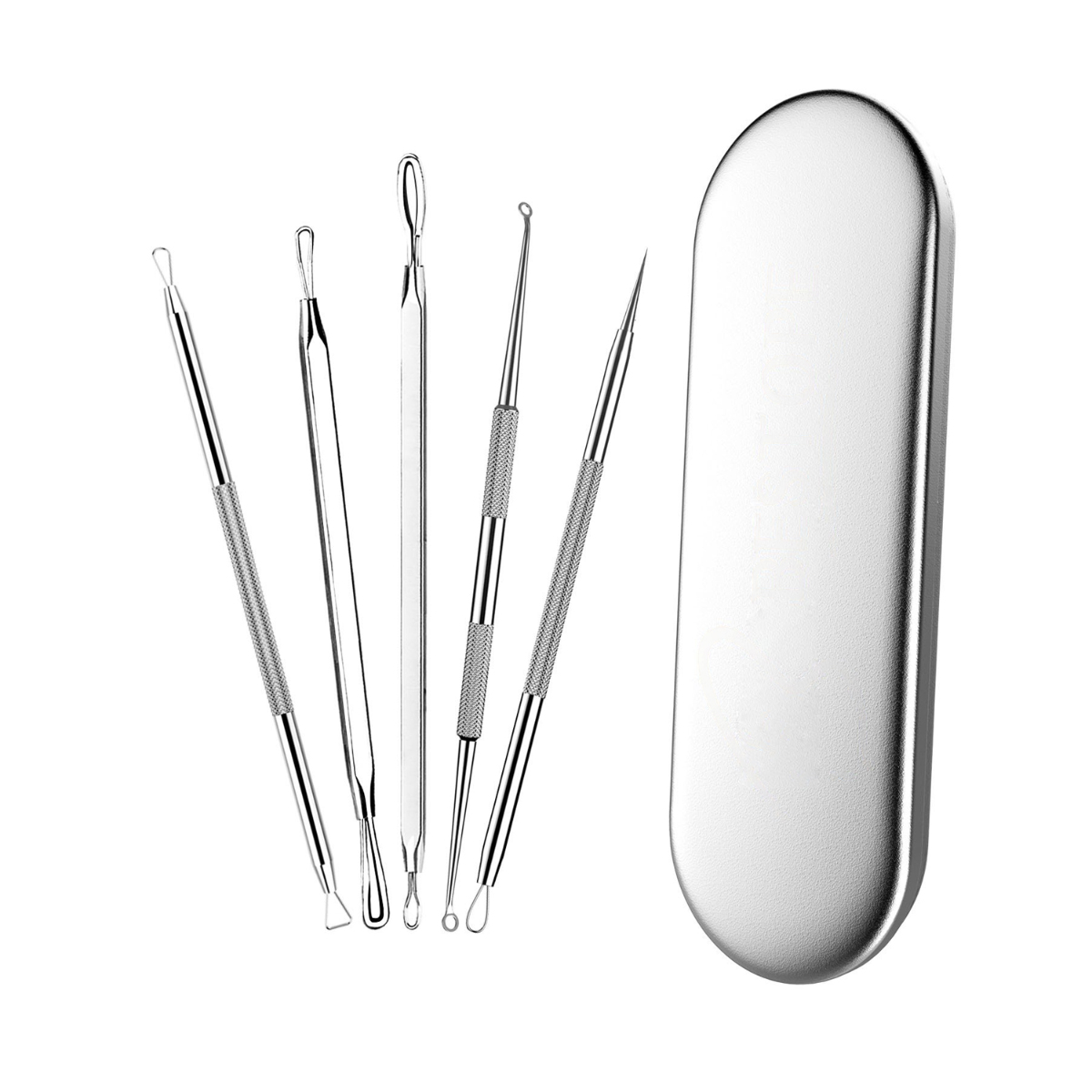Blackhead Remover Pimple Popper Tool Acne Comedone Zit Extractor Kit Blemish Whitehead Extraction Popping Needle