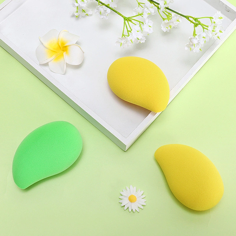 Best seller Latex Free Fruit Shape Mango Foundation Soft Beauty Blending Puff Makeup Sponge