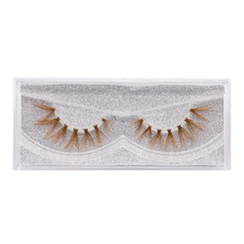 Factory price false eyelashes soft color cos eyelashes 9D dazzle colorful mink false eyelashes