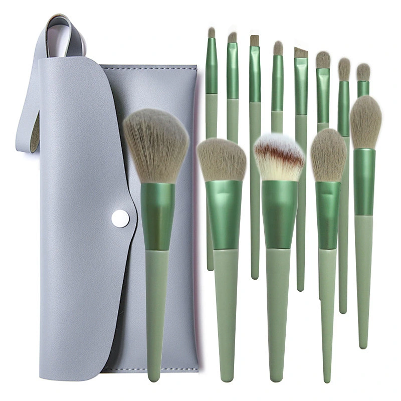 Hot Wood Premium handle 13pcs Vegan Makeup Brush Set Private Label cosmetic brushes