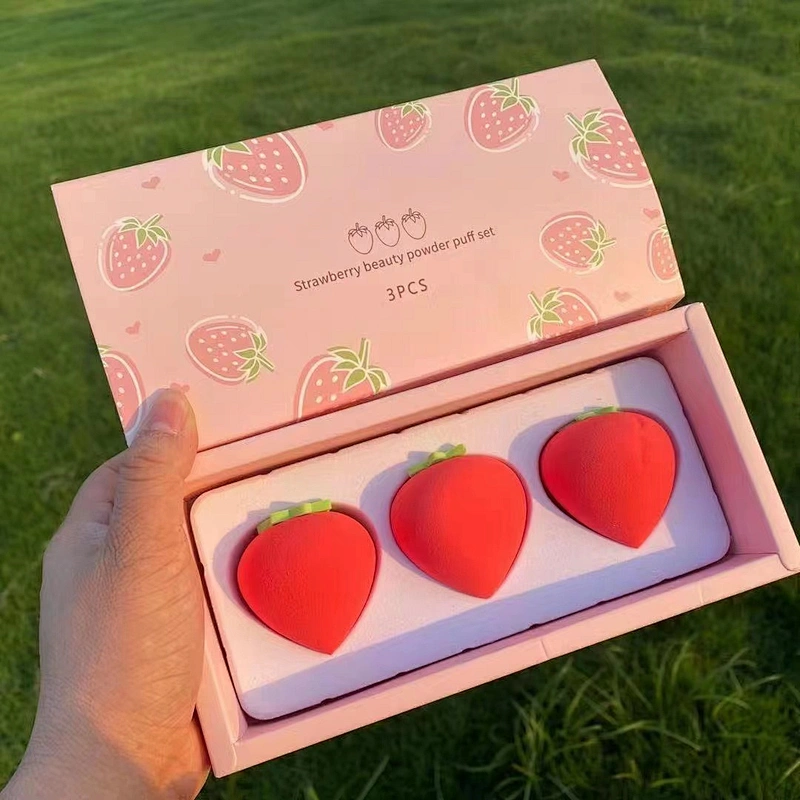 Friute Makeup Sponge Set Non-latex Powder Strawberry peach pear lemon avocado Makeup sponge Puff