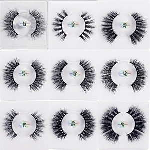 8D mink hair false eyelashes square  box slender thick eyelashes best seller mink false eyelashes