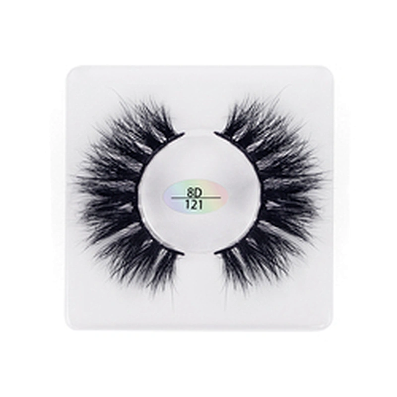 8D mink hair false eyelashes square  box slender thick eyelashes best seller mink false eyelashes