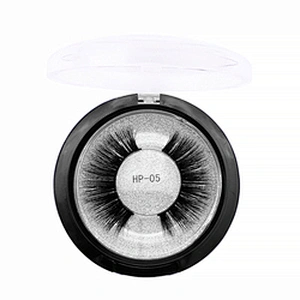 Wholse price 3D mink false eyelashes round box packaging thick exaggerated false eyelashes
