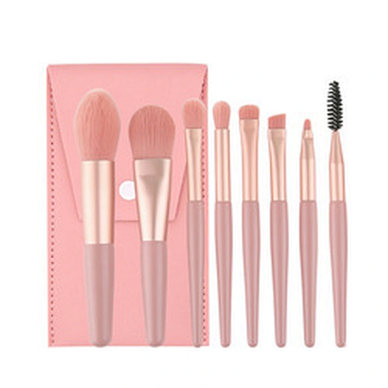 Professional Vegan Soft hair silicone 8pcs Makeup Brush Set Private Label brush make up