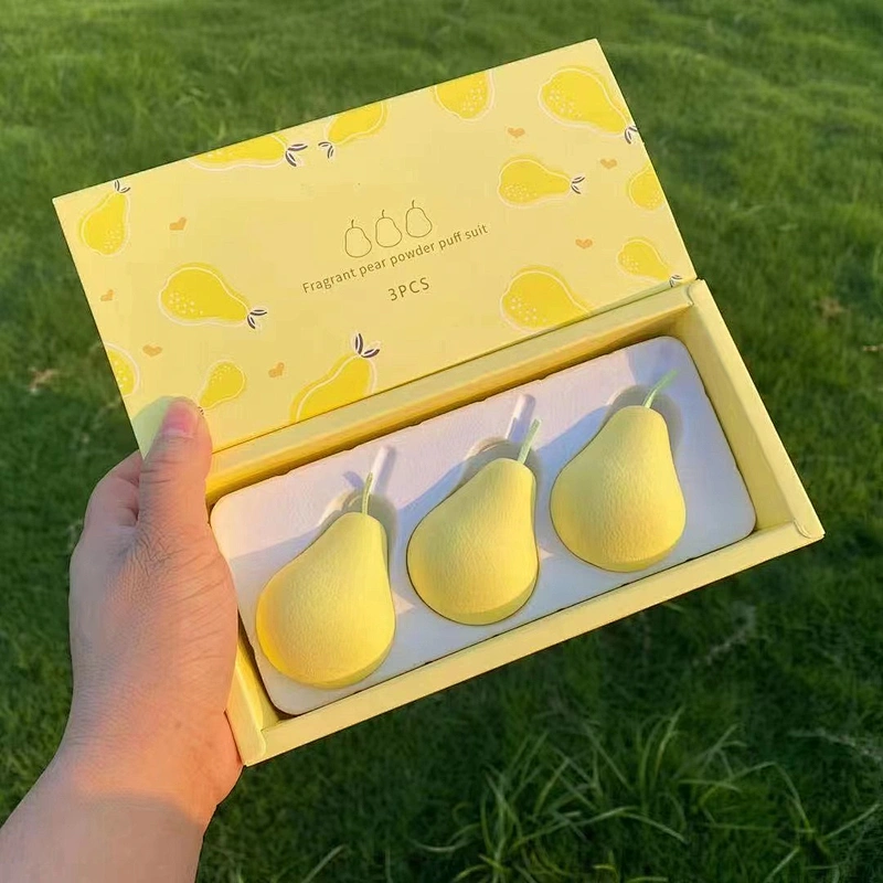 Friute Makeup Sponge Set Non-latex Powder Strawberry peach pear lemon avocado Makeup sponge Puff