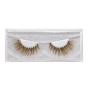 Factory price false eyelashes soft color cos eyelashes 9D dazzle colorful mink false eyelashes