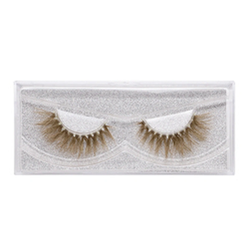 Factory price false eyelashes soft color cos eyelashes 9D dazzle colorful mink false eyelashes