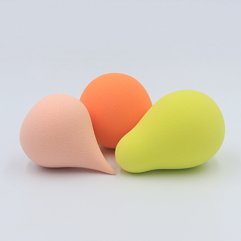 Manufacturers for small mango fruit shaped puff non latex beauty egg   sponge egg dry and konjac sponge make-up