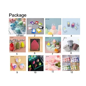 Latex free beauty sponge custom logo makeup blender sponge private label makeup sponge