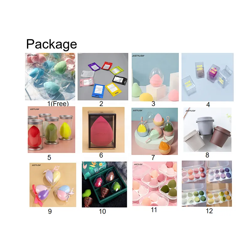 Latex free beauty sponge custom logo makeup blender sponge private label makeup sponge