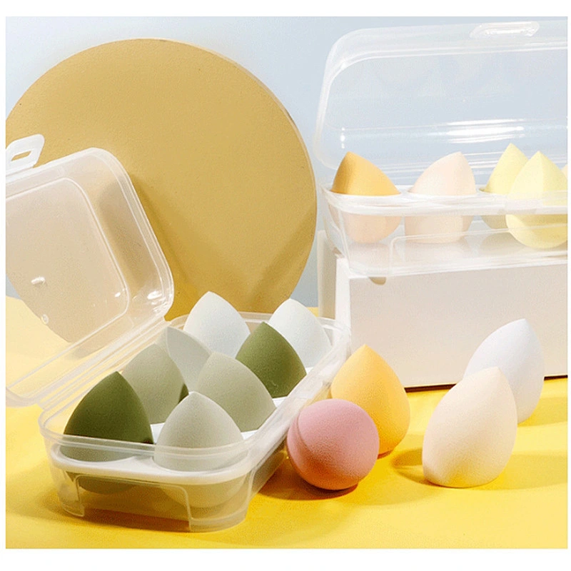 8pcs Kit Cosmetics Tools Powder Foundation Blender With Sponge Case Beauty Makeup Sponge Box