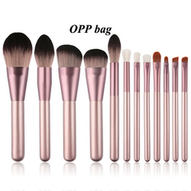 Free sample wholesale private logo fashion bling cosmetic rose gold custom makeup brushes set