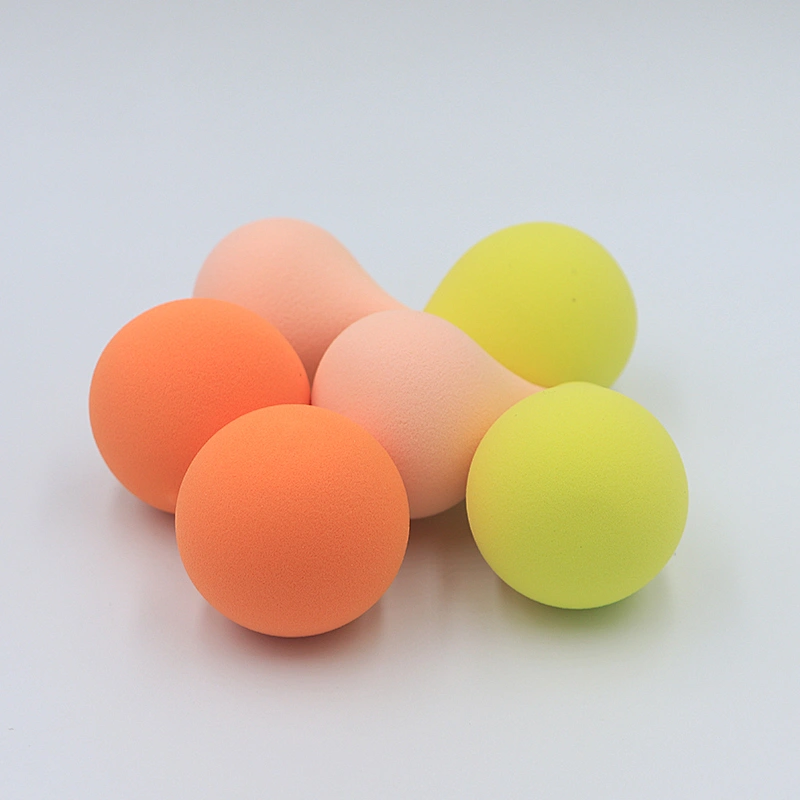 Manufacturers for small mango fruit shaped puff non latex beauty egg   sponge egg dry and konjac sponge make-up