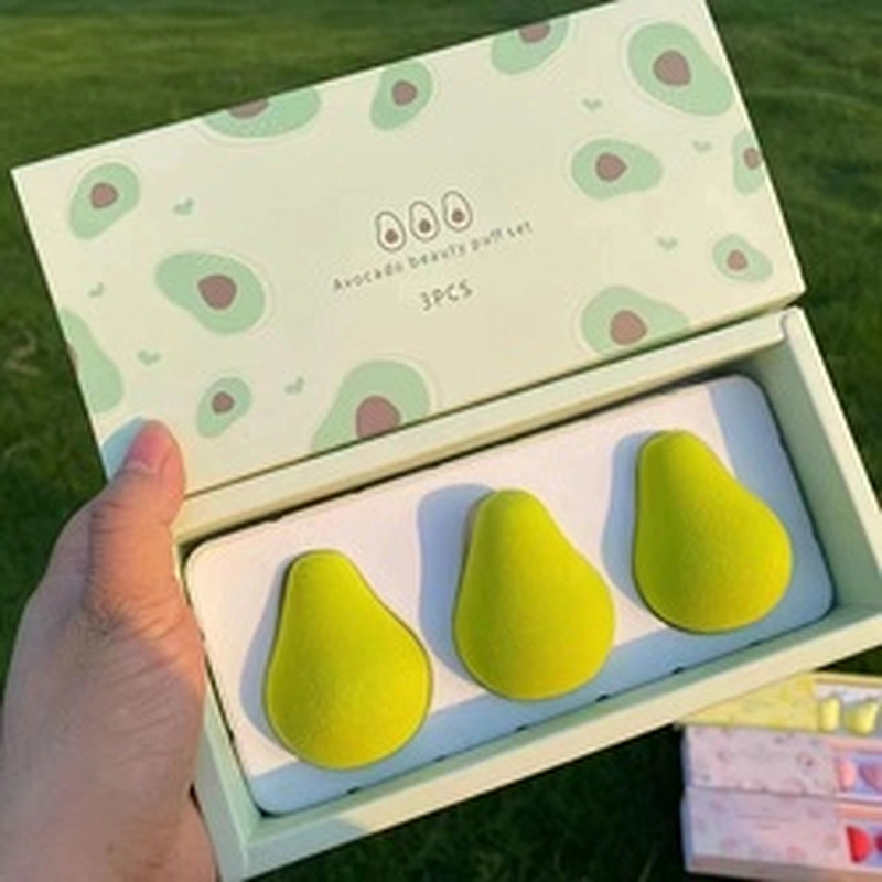 Friute Makeup Sponge Set Non-latex Powder Strawberry peach pear lemon avocado Makeup sponge Puff