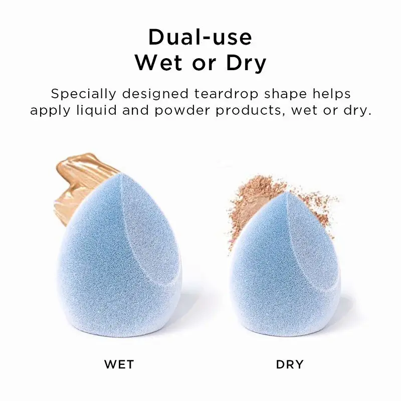 Microfiber Velvet Beauty Sponge Blender Beauty private label  Customized Logo Acceptable  Latex Free Makeup Sponge