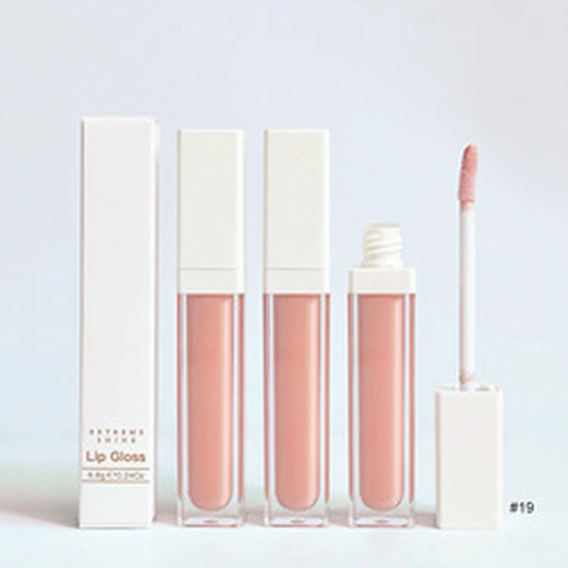 No brand cosmetic private label vegan high pigment glossy shiny customized your own label  12 colors glitter lipgloss