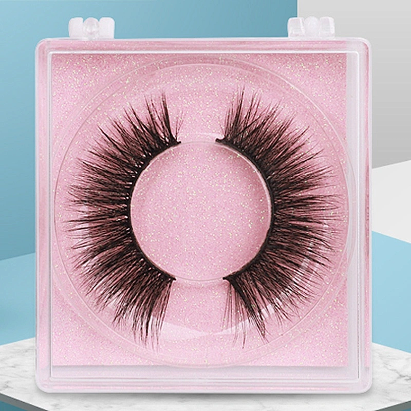 False eyelashes square box oem custom false eyelashes natural handmade faux mink false eyelashes