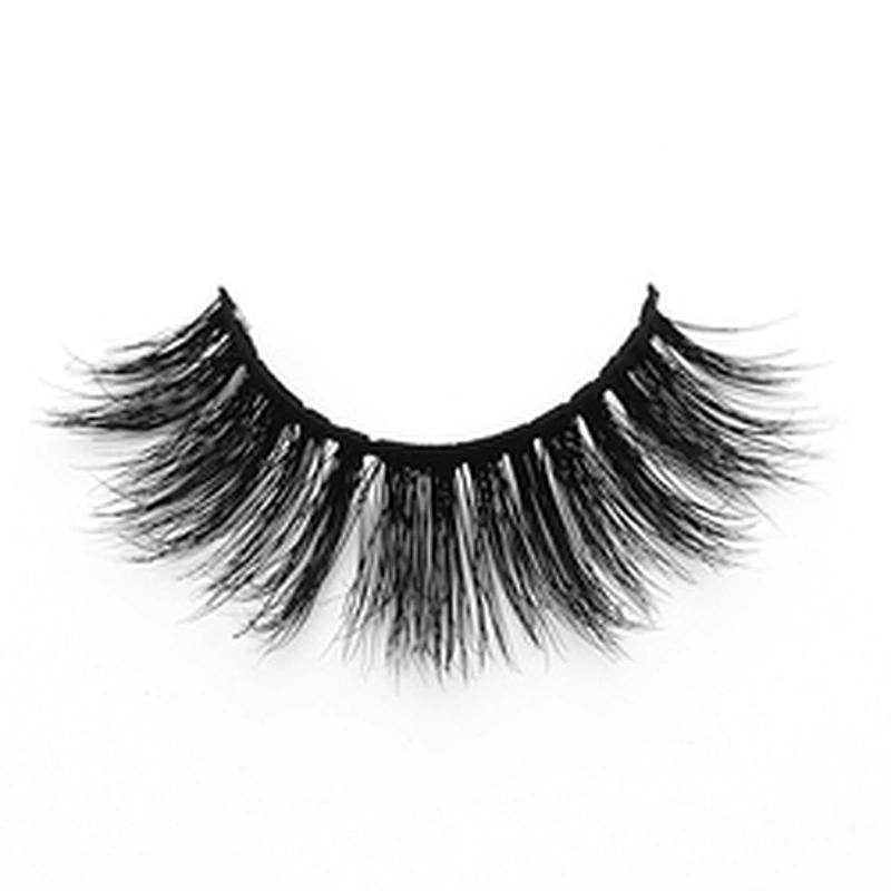 Factory price 3D mink false eyelashes round box packaging thick exaggerated false eyelashes
