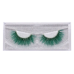 Factory price false eyelashes soft color cos eyelashes 9D dazzle colorful mink false eyelashes